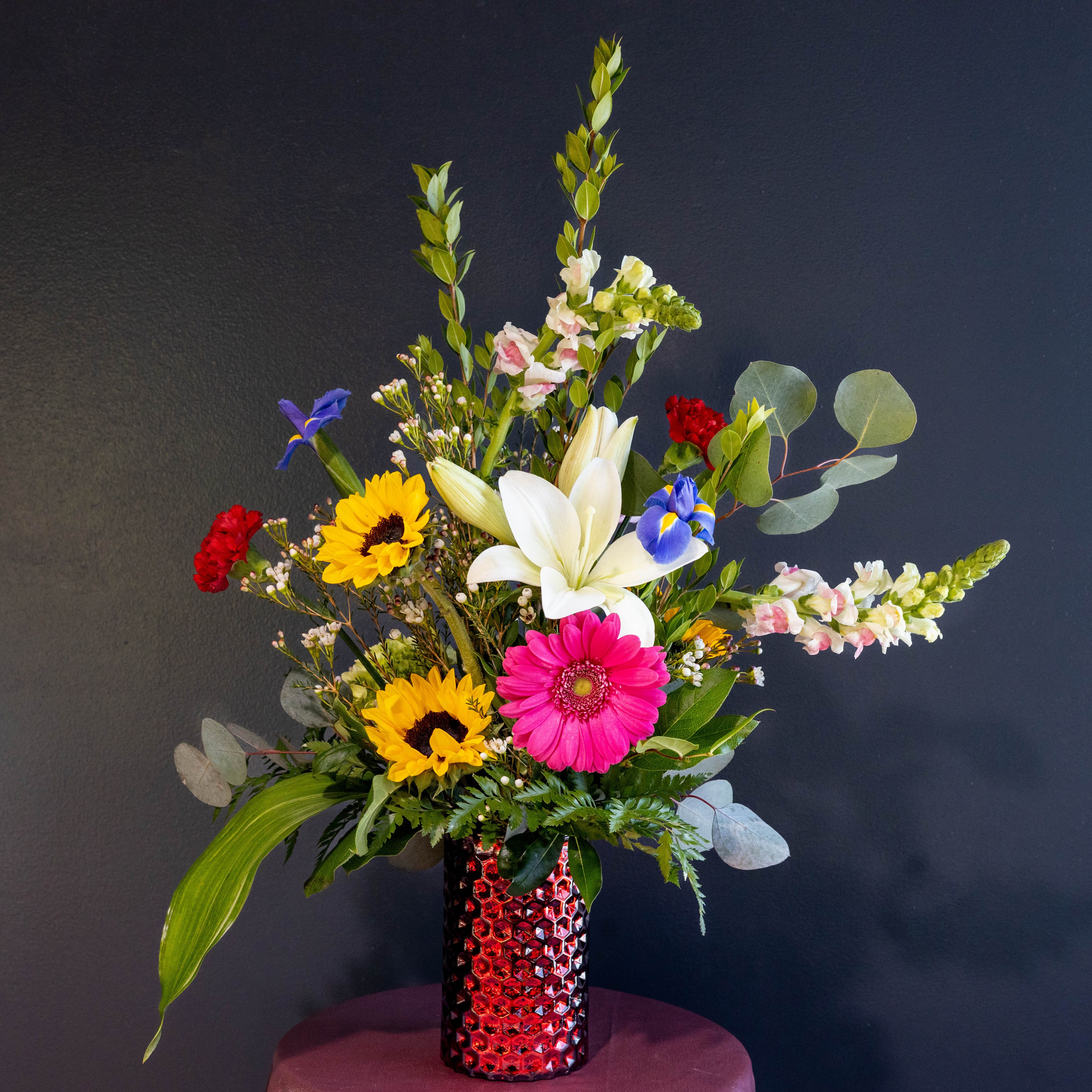 Vibrant Goddess - Vibrant Goddess is a tall arrangement with a vibrant variety of floral stems perfect to celebrate your special goddess on a special day or just because!