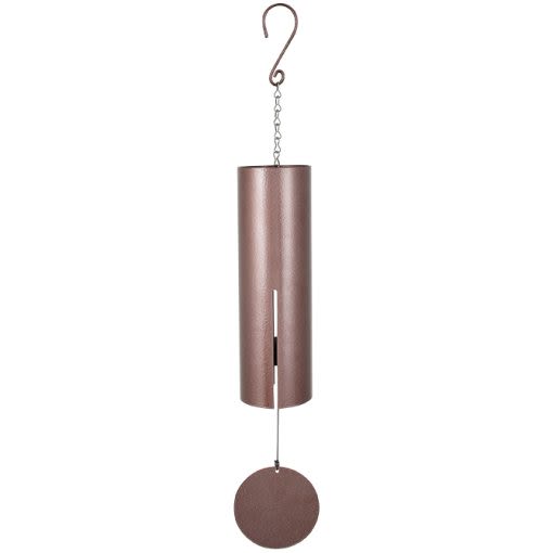 Cylinder Bronze Wind Chime - 36" tall large cylinder wind chime