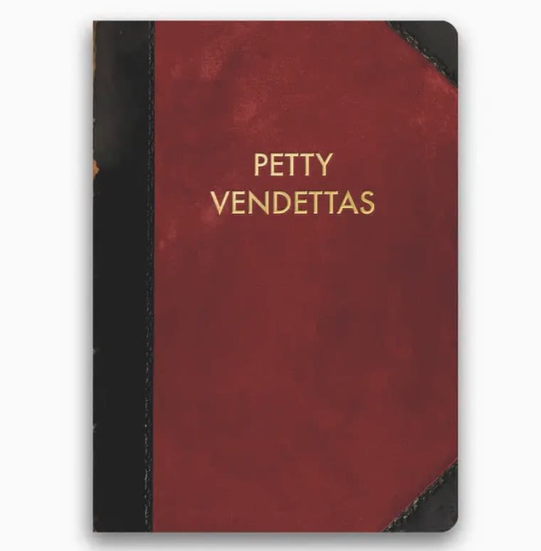 Red book cover with the title "Petty Vendettas"