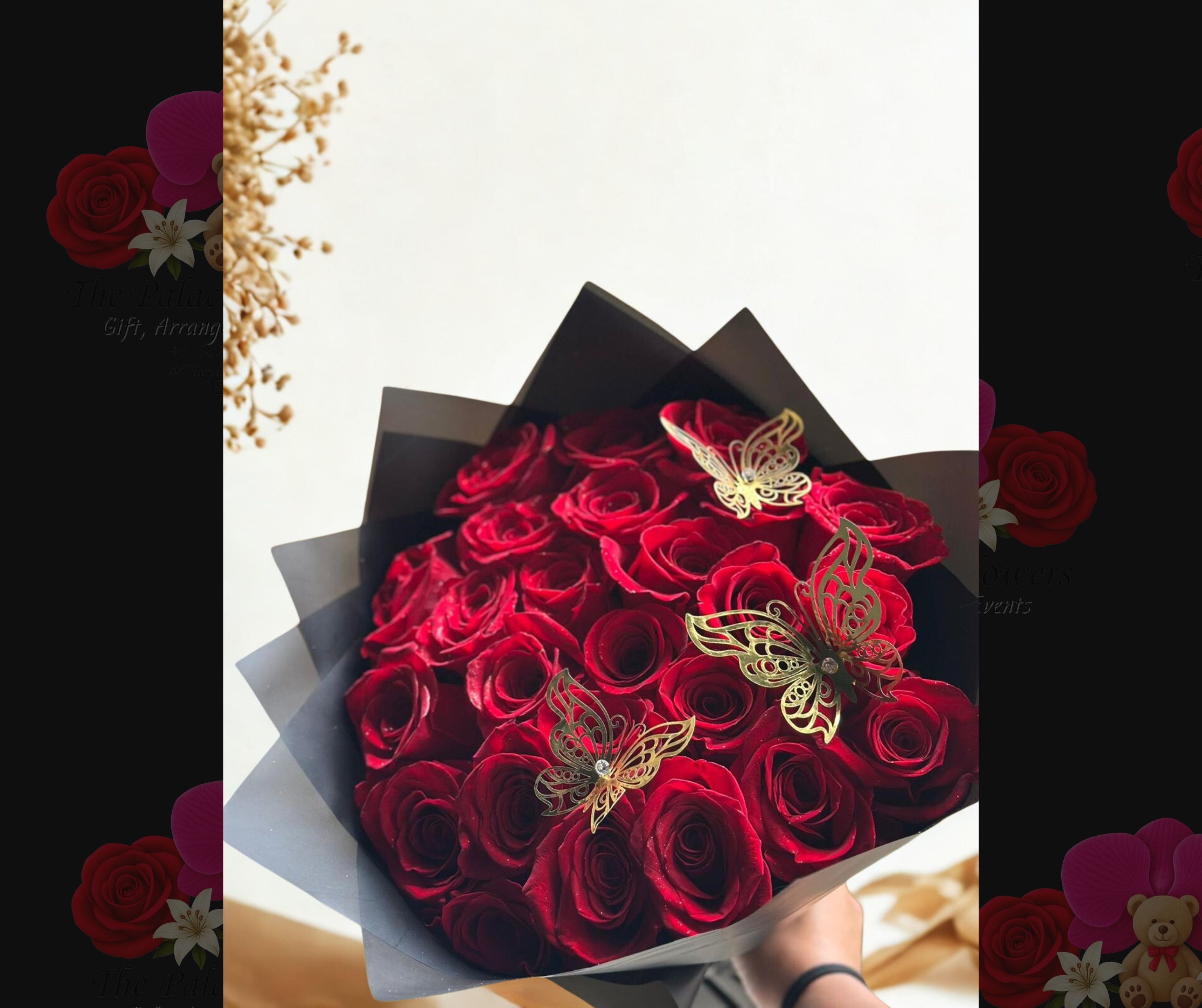 BUCHON BOUQUET 25 ROSES  - BUCHON BOUQUET 25 RED ROSES WHIT CROWN/ Buchon 25 Rosas  rojas  con corona
