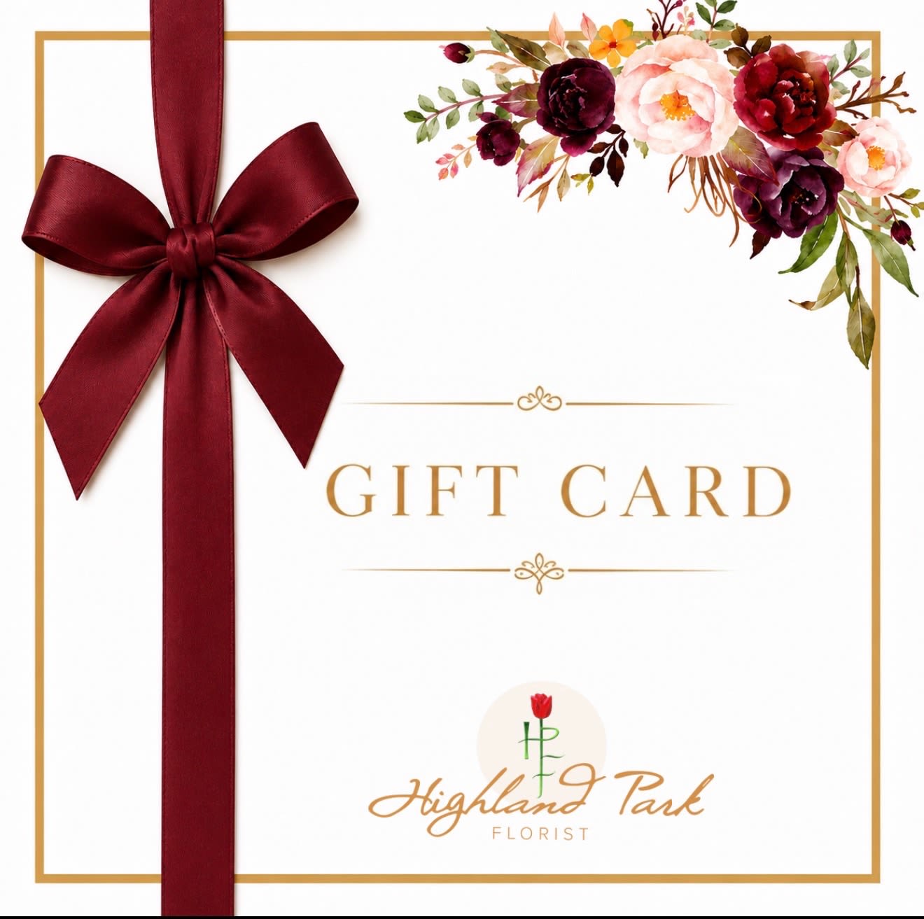 Gift Card - Give the person you're thinking of the freedom to choose-a digital gift card that invites them to browse and order beautiful flower arrangements, bouquets, and gifts perfect for birthdays, anniversaries, thank-you moments, or just because.   With this digital gift, they can explore our full collection-from elegant vase arrangements and hand-tied bouquets to specialty gifts and add-ons-then pick the size, delivery date, and presentation that fits their moment. The card works instantly by email, making it a thoughtful last-minute present that still feels personal and celebratory.  Give a meaningful, flexible gift that puts the choice in their hands: it's the kind of present that makes someone feel truly seen, whether they want a lush centerpiece for a party, a simple bouquet to brighten a room, or a sympathy arrangement delivered with care. Digital delivery details are provided at checkout so they can redeem easily and schedule delivery across our service area.