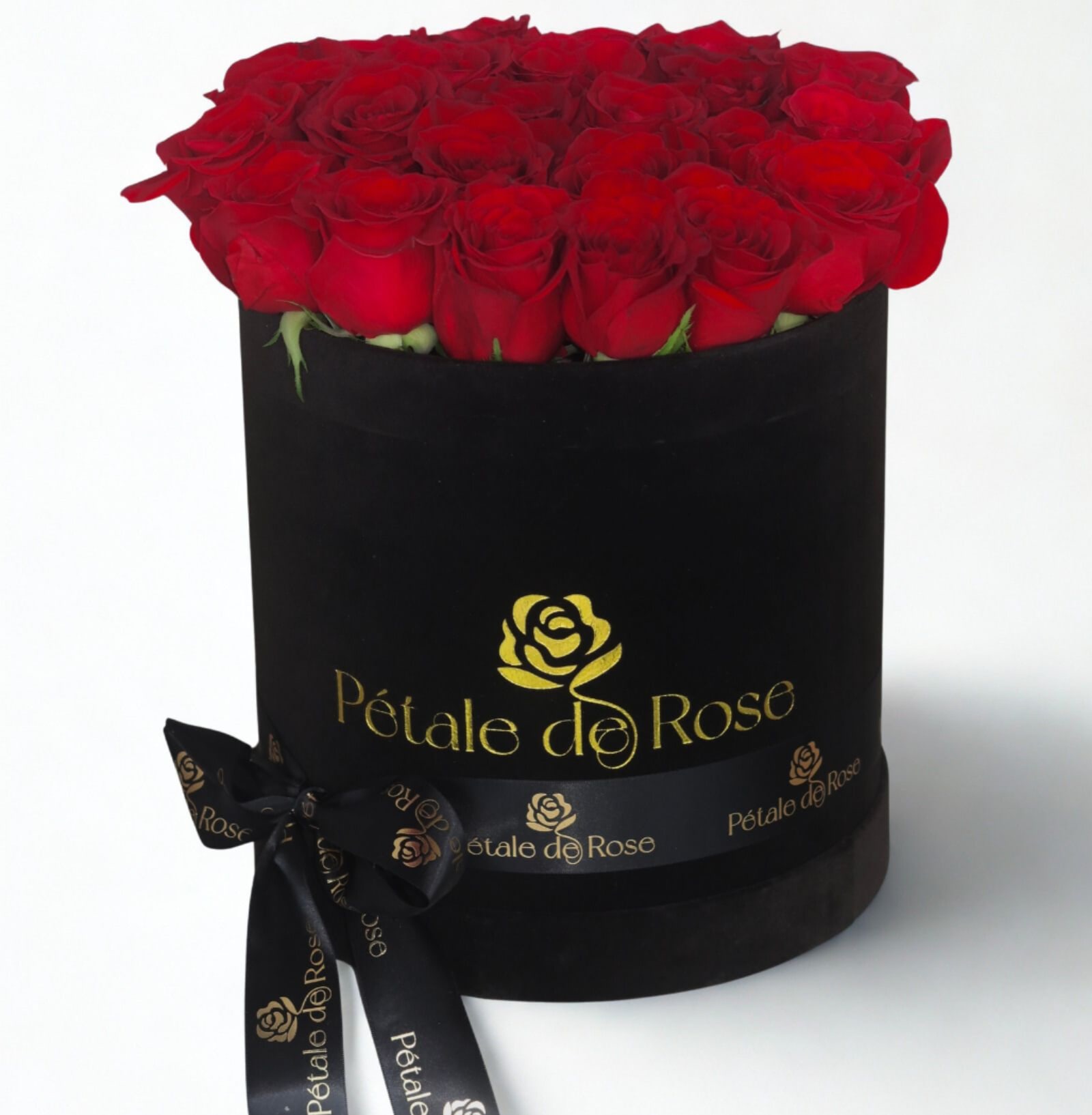 Red Lovers PREMIUM - Take romance to the next level. The Red Lovers Premium includes 24 hand-selected red roses, expertly arranged in our LARGE luxurious signature box.  A bold and sophisticated design that represents deep love, admiration, and devotion.