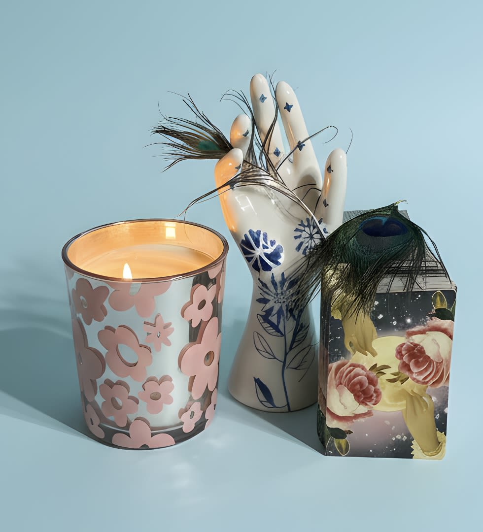 flower reading - Bright, eclectic, and full of personality, this flower mini read, tea leaves read or couples reading come with a complimentary flowers designed tea pot gift flowers-perfect as a birthday bouquet, thank-you surprise, or cheerful just-because gift-pairs sunflowers with handcrafted tabletop treasured teapots and a reading to make the recipient feel truly seen. The mix of bright yellow sunflowers, soft lavender accents, and abundant greenery delivers a sunny, joyful focal point while curated decorative items like painted ceramic teapots, mugs, and peacock-feathered gift boxes add a whimsical, personal touch that reads like a thoughtful keepsake rather than a simple bouquet.