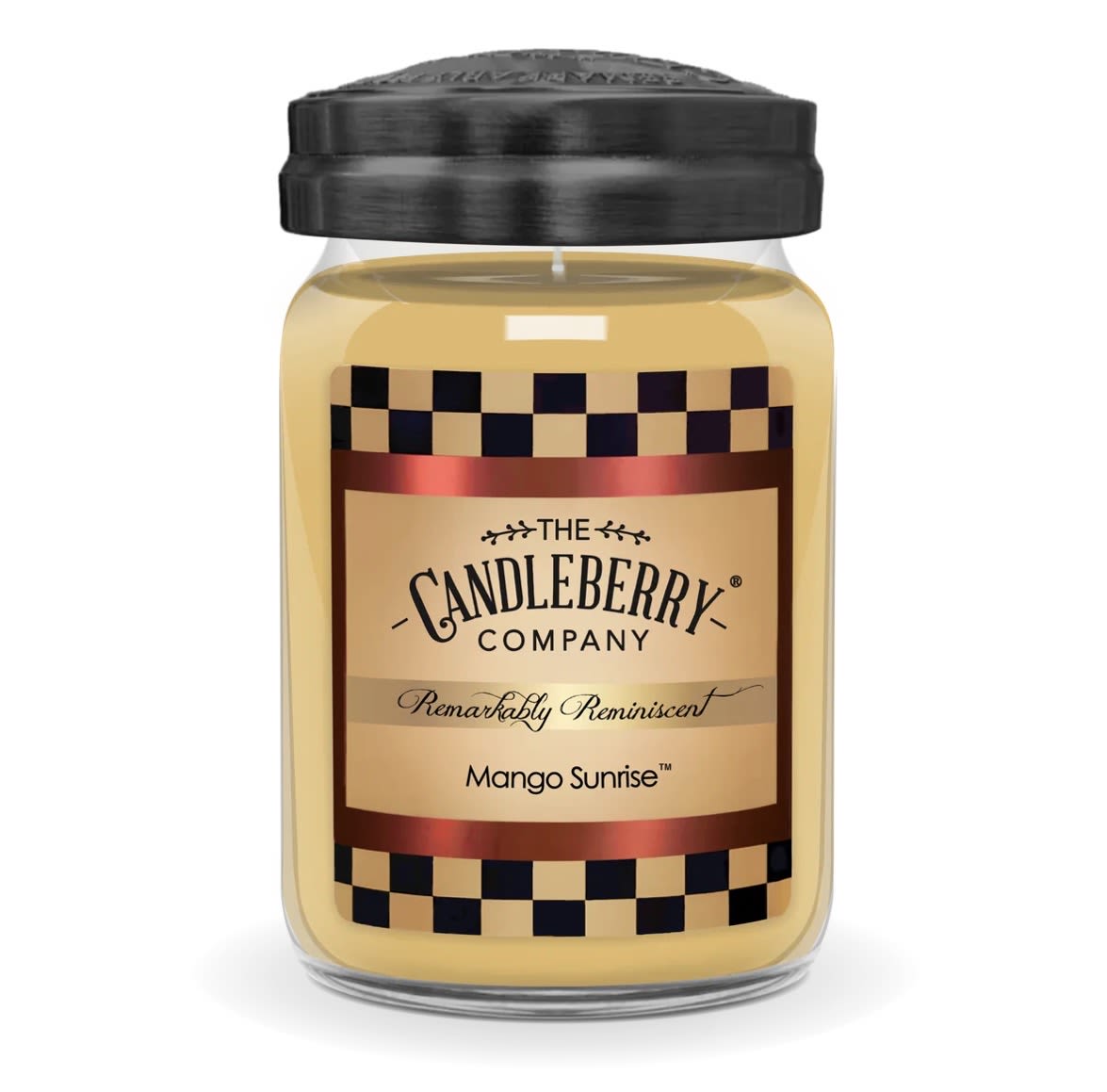 Mango Sunrise™ - Large Jar Candle - Description: The rich sweetness of ripe mango blends with sweet orange before settling into a soft, creamy finish of coconut. It’s an irresistible scent for an uplifting boost.  Scent Notes: Top: Mango, Citron, Sweet Orange Middle: Orange Blossom, Pineapple Base: Sun-Warmed Coconut, Soft Woods  Product Details: Burn Time: 135-155 hours Wax Info: Soy Blend Wicks: Single wick - 100% lead-free Produced: Proudly Made in the USA Formula: Made with Advanced Fragrance Technology, Highly Scented, Clean burning