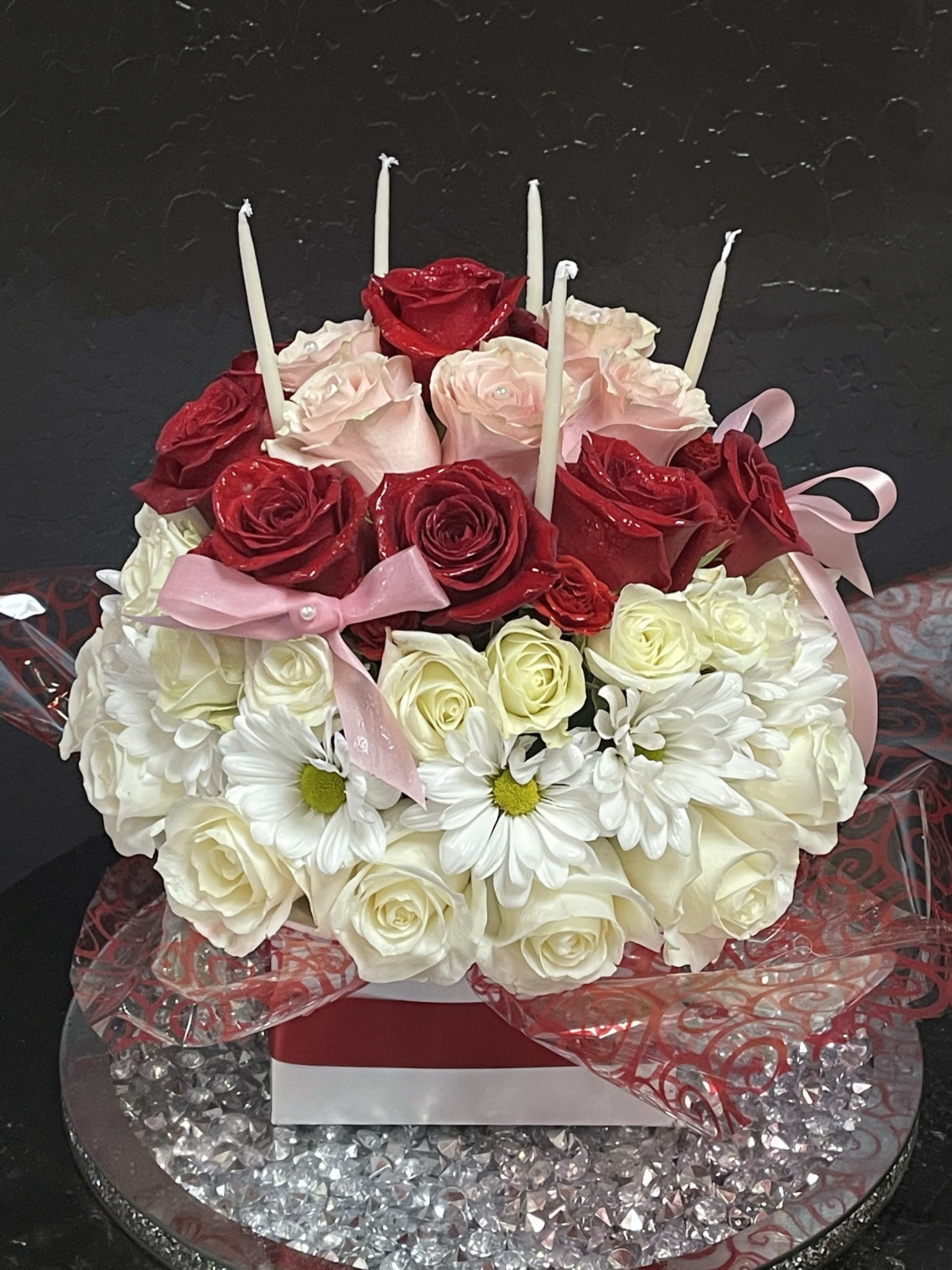 Classic Birthday Cake Bouquet  - Classic Birthday Cake Bouquet  (((Shown in Premium)))