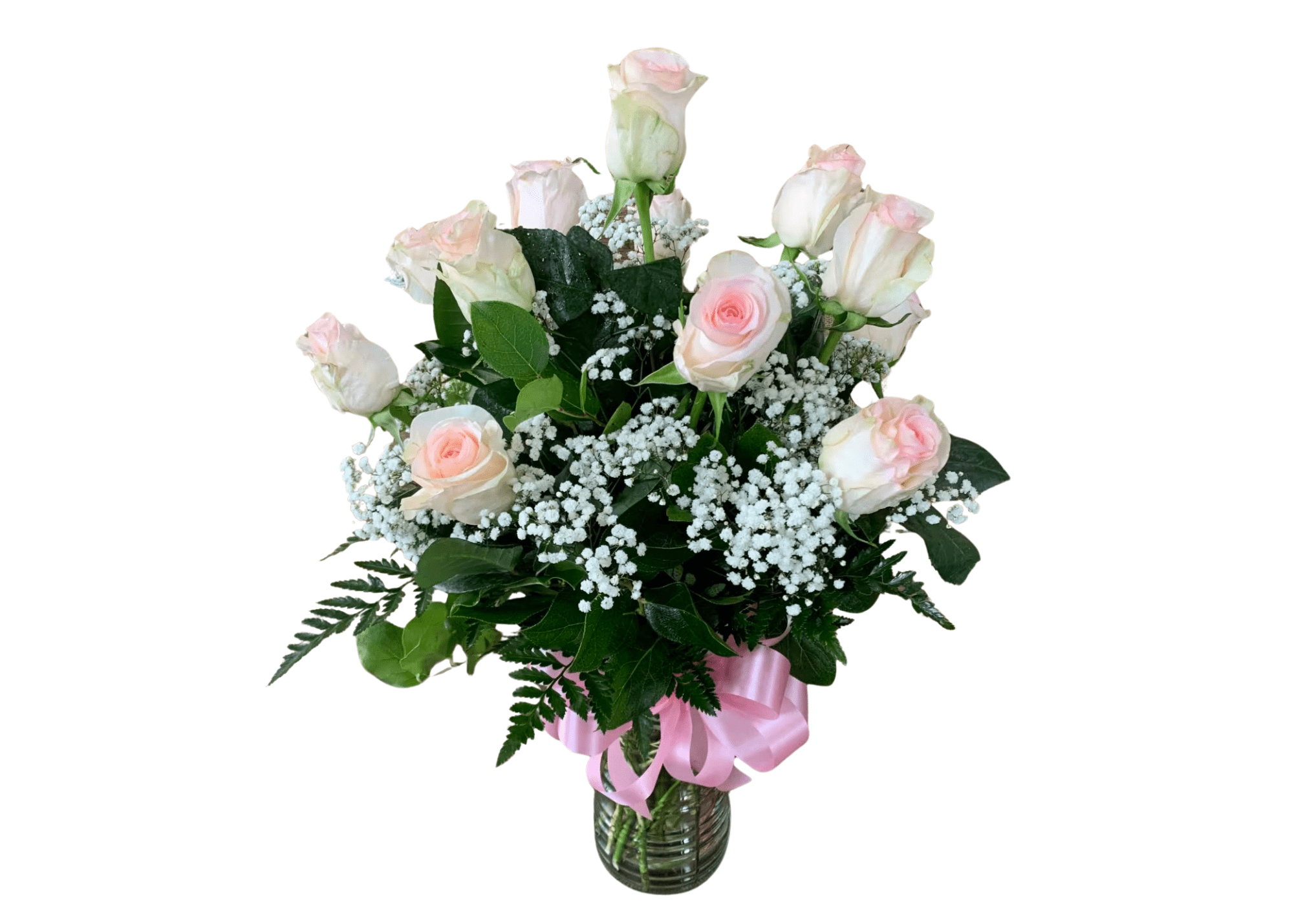 Pink Roses -  One dozen gorgeous pink roses!