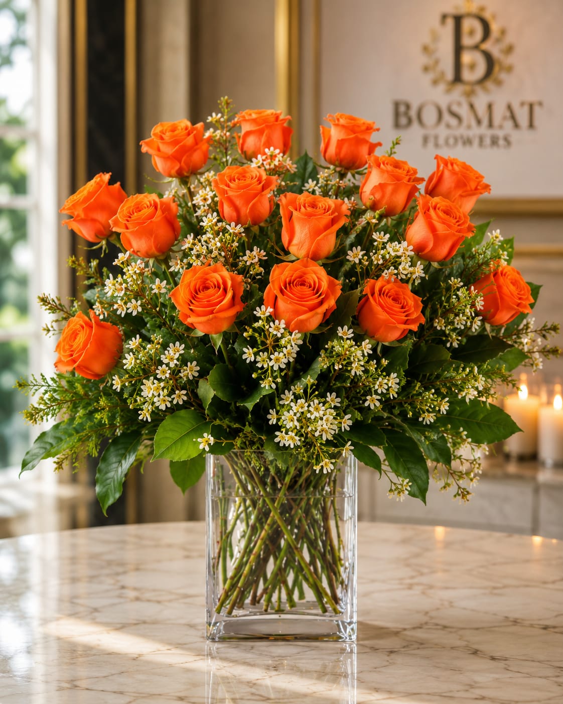 Dozen Long Stem Coral Roses  - STANDARD DOES NOT INCLUDE VASE, BOUQUET ONLY  Coral roses represent enthusiasm! Send them to somebody to show your warmth or zeal. A perfect gift for Valentine's Day, an Anniversary, or just a surprise gift.  Standard Includes 12 Long Stemmed Coral Roses, 1 Hypericum Berries, bunch of Lemon Leaves, &amp; 3 Aspidistra Leaves.  Flowers are delivered arranged and wrapped in a gift wrapping paper. Roses may take 2-3 days to open up as shown in product photo. Upon arrival, remove flowers from wrap, trim ends of stems, and place them in a vase with water, and enjoy your beautiful bouquet! 