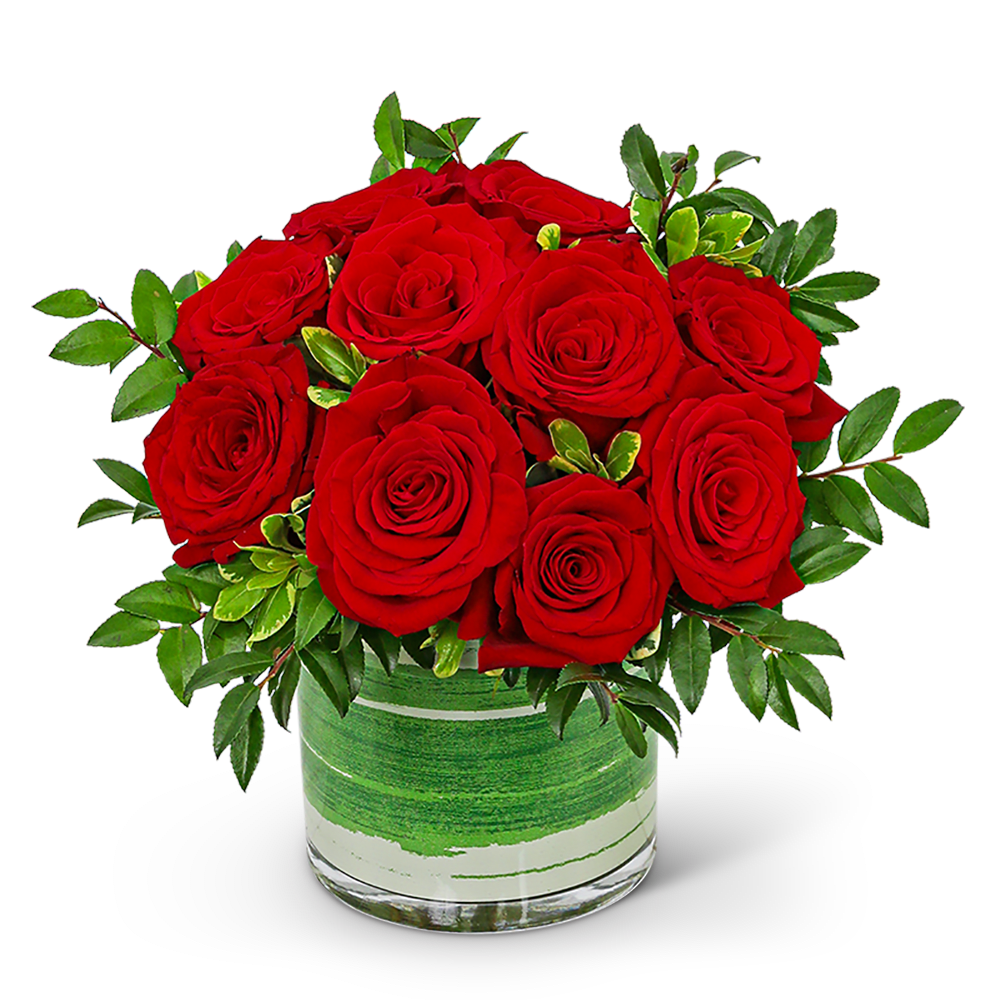 One Dozen Rosy Posy Red Roses - Our One Dozen Rosy Posy Red Roses is a delightful flower arrangement that captures the essence of romance and affection. This charming arrangement features 12 exquisite red roses in full bloom, arranged in a classic vase and surrounded by lush green foliage. The compact and adorable design of the Rosy Posy arrangement is perfect for expressing your love and appreciation for someone special, without overwhelming them with too much. The vibrant red hue of the roses symbolizes deep love and passion, making it the perfect gift for anniversaries, Valentine's Day, or any occasion that calls for a touch of romance.