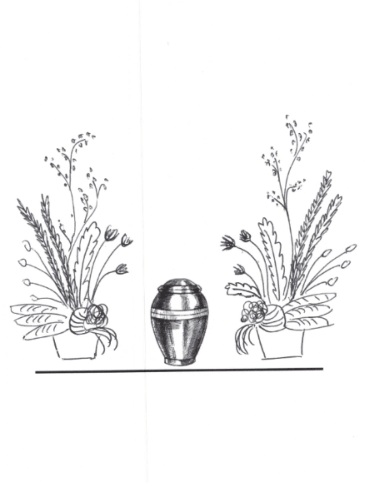 Urn Spray - Symmetrical - Two arrangements to place on each side of the urn. Please note preferred colors and any specific flower requests in the order notes.
