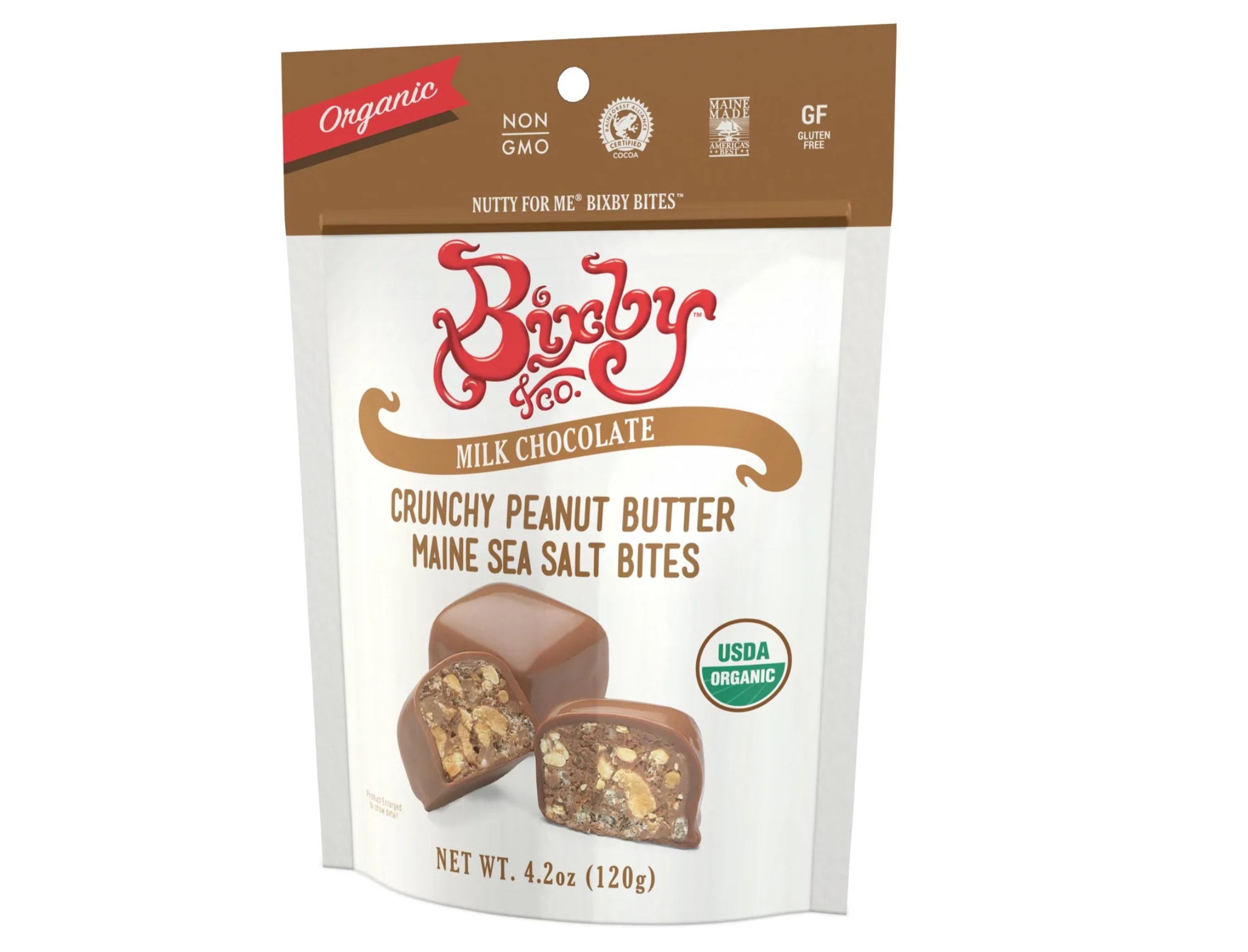 Package of milk chocolate peanut butter bites