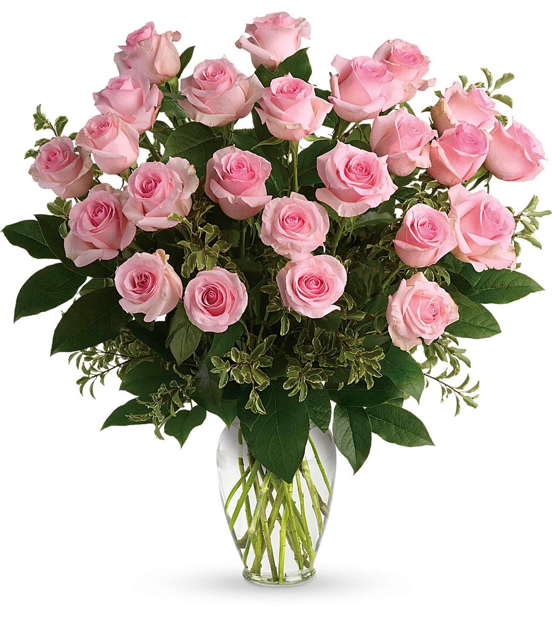 Roses: Three Dozes Premium Long Stem Arranged - The Quintessential Declaration of Love. If you're lost for words, send our Three Dozen Premium Roses. A classic way to show your love is with this beautiful bouquet of imported, long-stemmed roses. -Exquisite Color Options: Choose from seasonal colors like radiant red (limited), lustrous white, illuminating peach, beaming yellow, or twinkling pink—each variety handpicked for its beauty and quality. -Perfectly Arranged: Artfully styled with natural foliage to enhance the roses’ elegance. -Elegant Presentation: Delivered in a clear glass vase, ready to make a breathtaking impression. -Upgrade: Deluxe includes additional filler enhancements like baby's breath or waxflower, depending on season. Premium includes filler and an upgrade to a grander vase for a luxurious display. For a personalized touch, let us know your favorite two color choices in the "Notes for the Florist" section, and we’ll do our best to accommodate your preferences, or, we'll select the best choice of the day. This bouquet is never an understatement—it’s the perfect gift to make any moment unforgettable. Whether it’s for Valentine’s Day, an anniversary, or just because, our Two Dozen Premium Roses will leave your loved one absolutely spellbound. NOTE: Premium rose orders may be limited, so we encourage you to order early. We will notify you immediately of any problems.