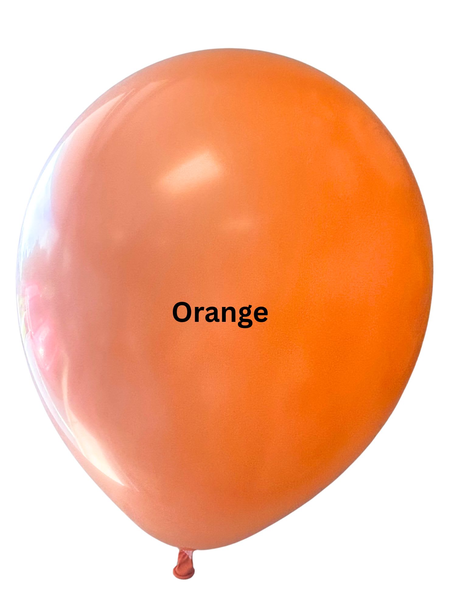 Orange balloon with the word Orange printed on it