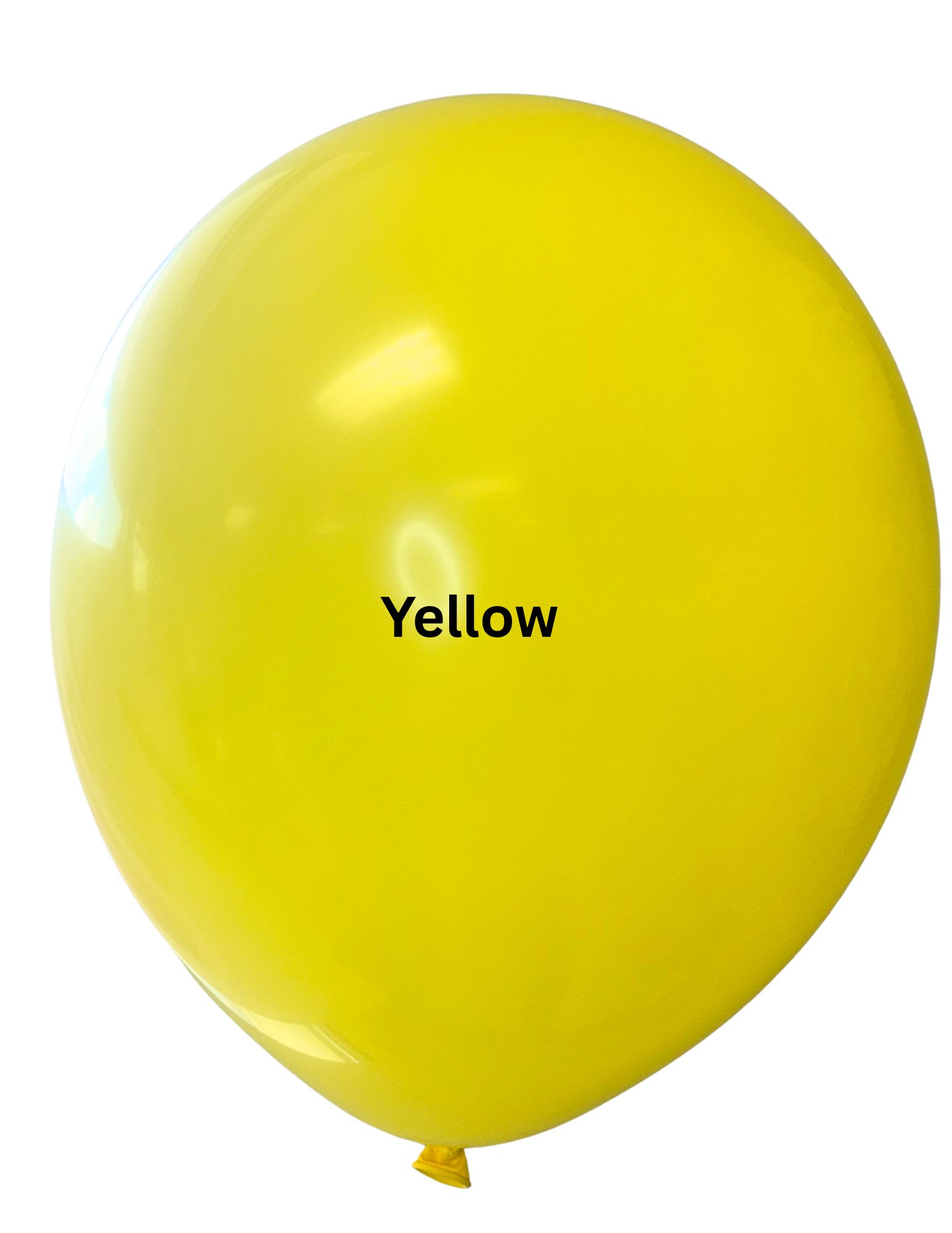 Yellow balloon with the word Yellow printed on it
