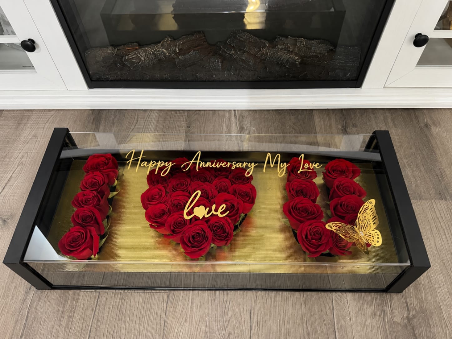 Box I love you premium - Hermosa caja premium I love you decorada con hermosas rosas rojas caja pernonalisada para la ocasión.