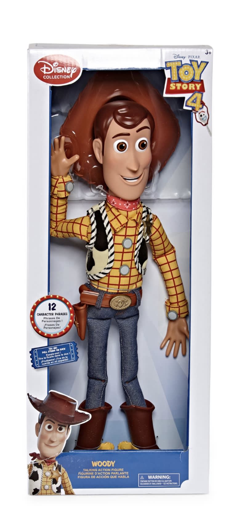 Toy Story 4 Woody action figure in a display box