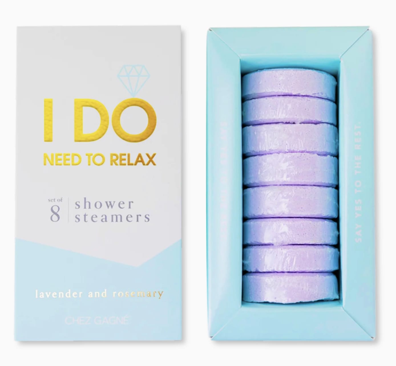 "I Do Need To Relax" Bridal/Wedding Aromatherapy Shower Steamers - The I Do Need To Relax Lavender + Rosemary Shower Steamers are the ultimate bridal stress-buster. Infused with essential oils, these steamers release a calming blend of lavender and rosemary to quiet the mind and relax the body. Perfect for brides, bridesmaids, bachelorette parties, or anyone in the middle of wedding chaos, this vegan, cruelty-free set is made with clean ingredients in the USA and packaged in a chic, gift-ready box.