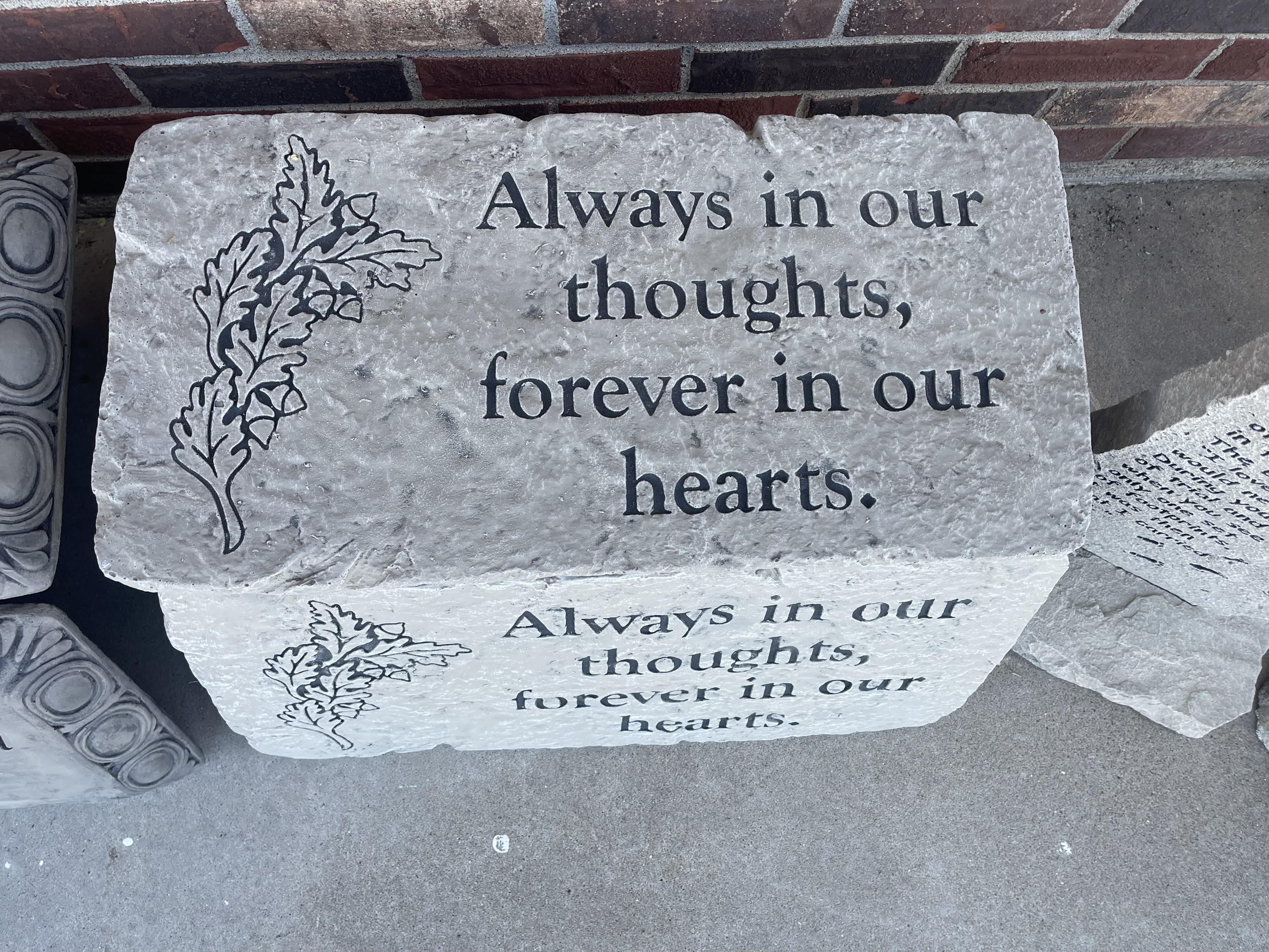 Always in our thoughts, forever in our hearts Bench  - Concert bench 