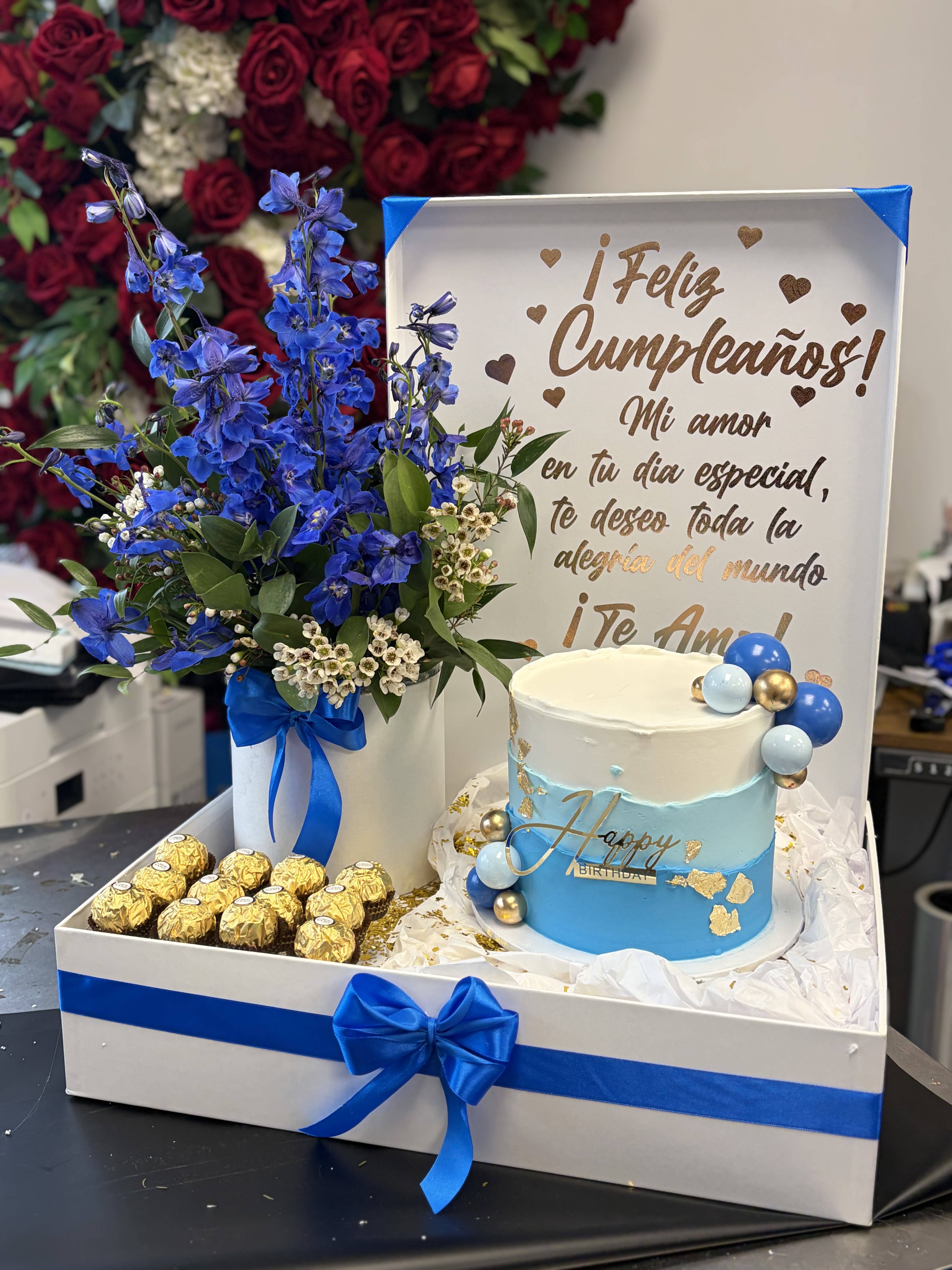 Caja regalo para caballero con pastel - Caja regalo para caballero con pastel