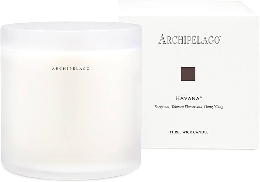 Havana 3 Wick Candle - A blend of Bergamot, Tobacco Flower, and Ylang Ylang. 58oz Candle