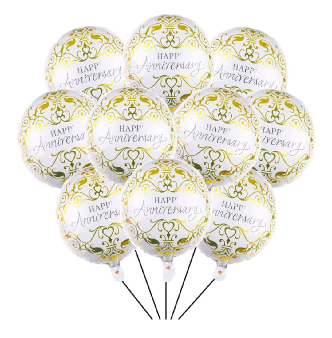 Happy Anniversary Mylar Balloons  - Happy anniversary mylar balloons are v the perfect gift or add on to and flower arrangement 