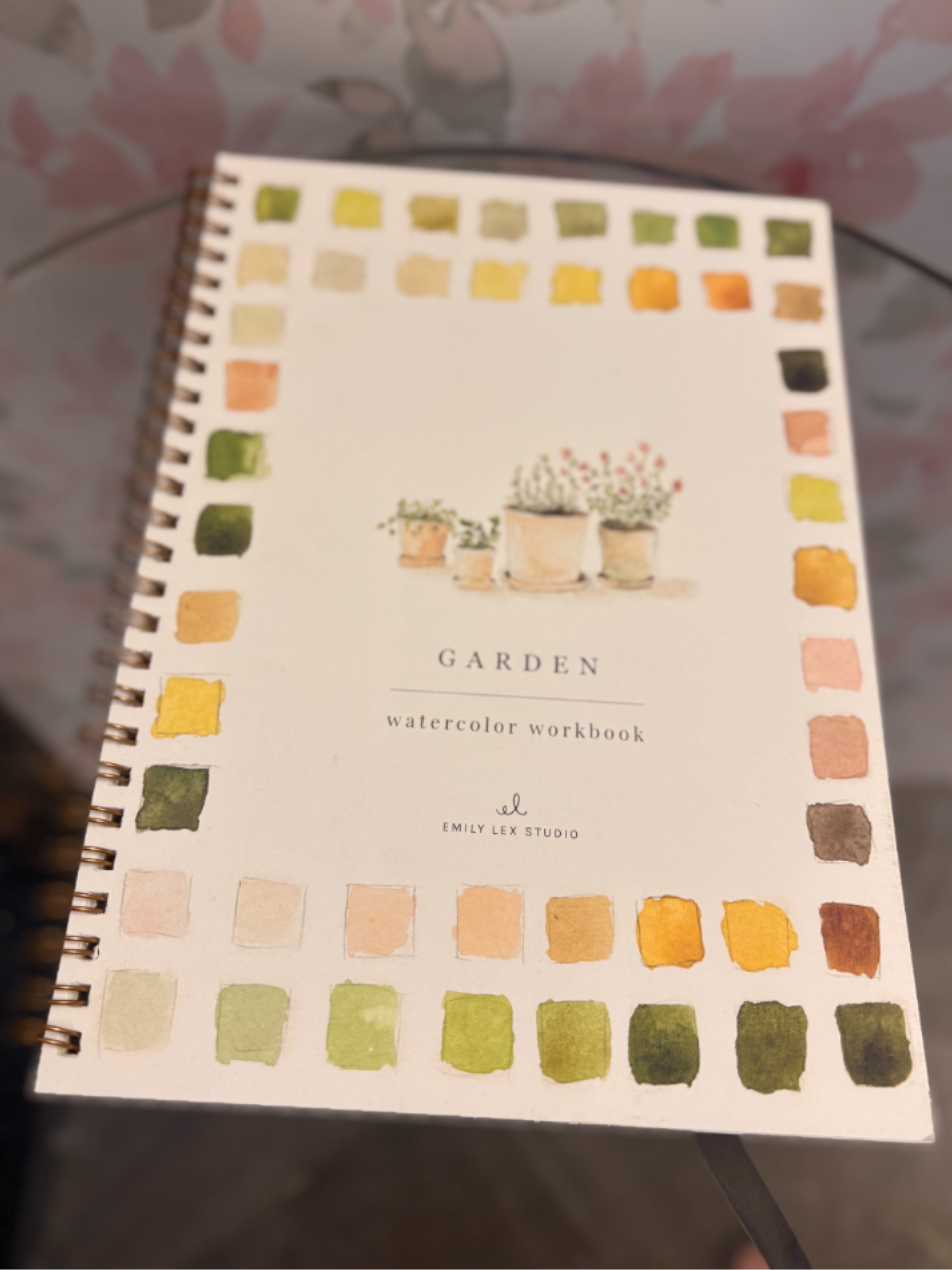 Watercolor workbook-  Garden  - Created by Emily Lex Studios. This Watercolor Workbook provide just the right amount of instructions and relaxing fun to encourage you to pick up a paintbrush to start watercoloring today.