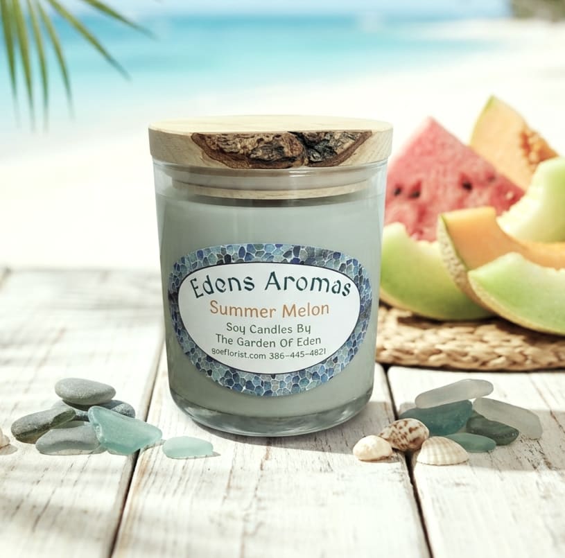 Summer Melon Candle - Cheerful and full of sunshine, Summer Melon is a surprising show stopper.  This marvelous melon candle is kissed by strawberry and loaded with fresh honeydew. We’ve amped up the hot throw on this fragrance to make sure this scent can alter the atmosphere