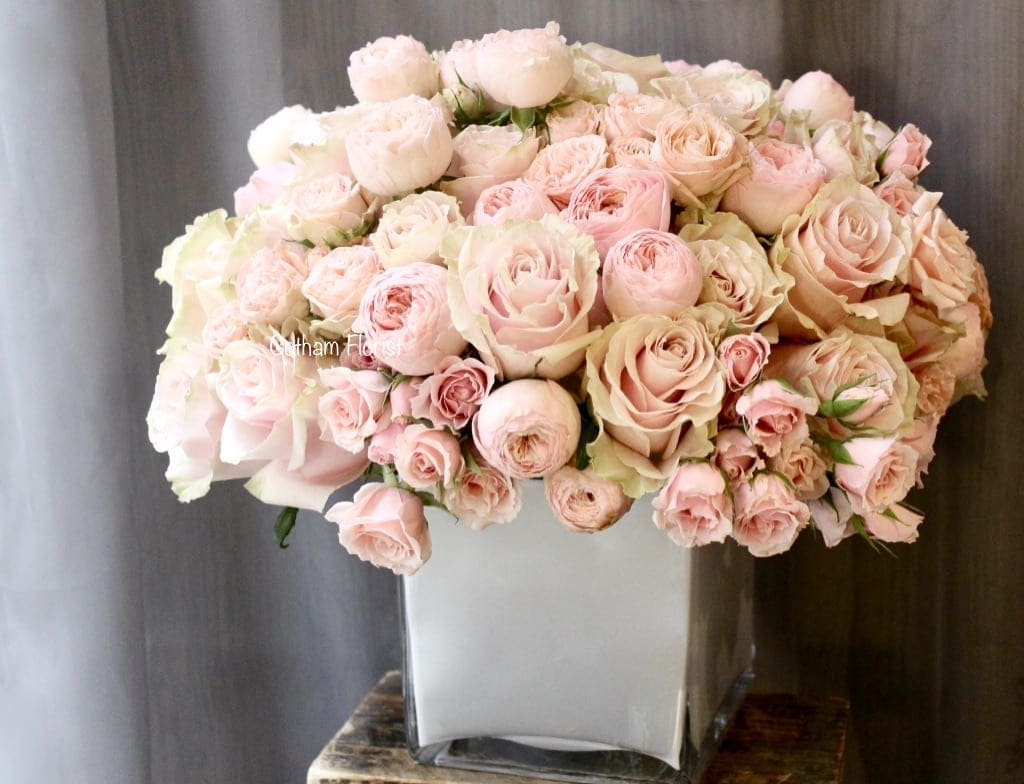 Tickled Pink - (PLEASE CALL OR EMAIL IF DESIGN IS SOLD OUT ONLINE) Pretty light pink roses with beautiful spray roses. Gorgeous arrangement perfect for #mothersday