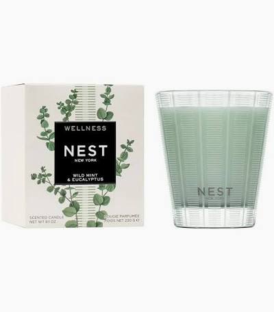 Three Wick Nest Candle - Wild Mint and Eucalyptus  - This 21.1oz Nest Classic Candle is cruelty free &amp; vegan, has over a 75 hour burn time, is housed in a reusable glass holder, and is formulated so the candle burns cleanly and evenly. Tax free. Same-day hand delivery.  Discover the art of giving at Petals, Wilmington, Delaware’s destination for luxury gifts and home décor. Our curated collection features beautifully crafted items for every occasion — birthdays, weddings, anniversaries, holidays, and life’s special celebrations. At Petals, we believe every gift should tell a story. From hand-poured candles and elegant keepsakes to stylish home accents, gourmet treats, and floral-inspired décor, our selection combines timeless charm with modern sophistication. Each piece is chosen with care to reflect the quality, creativity, and personal touch our Wilmington customers love.  Same-day delivery available throughout Wilmington and nearby areas including Greenville, Hockessin, Newark, and the Brandywine Valley Whether you’re looking for a thoughtful hostess gift, a luxury home accent, or something simply beautiful to brighten someone’s day, Petals offers fine gifts and personalized service that make every occasion memorable.  Visit our Wilmington boutique or shop online today — and see why Petals is Delaware’s trusted name for fine gifts and inspired giving.