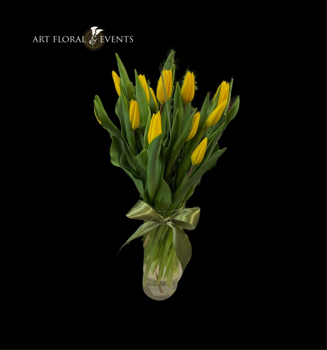 Perky Tulips - AVAILABLE COLORS: PINK, YELLOW, PURPLE. OR MIXED COLORS ! **when placing this order please specify what color you'd like in the special instructions**