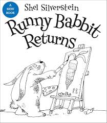 Book cover with a rabbit painting a carrot on an easel