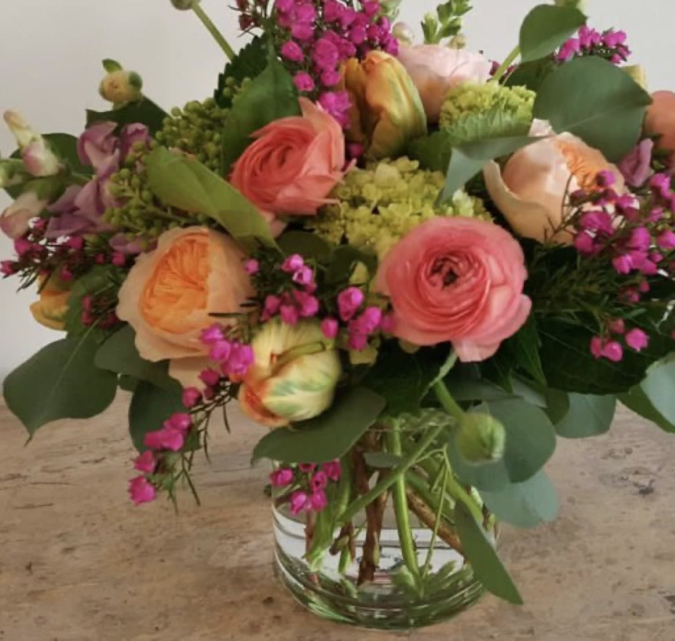Sherbert Sensation - A garden style arrangement with a feminine flare! 