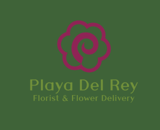 Playa Del Rey Florist &amp; Flower Delivery logo on a green background