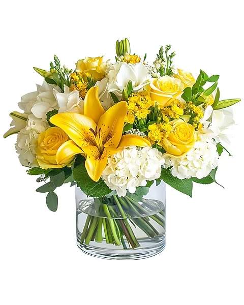 Lemon Blossom - Bursting with sunny elegance, this bouquet adds a warm, welcoming glow to any space.