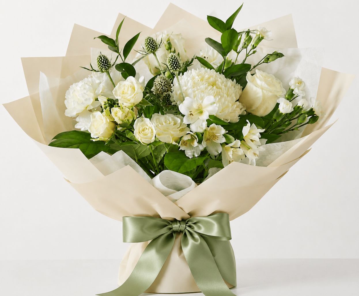 OUR CHOICE - CLASSIC WHITES - BOUQUET OF THE WEEK - OUR CHOICE - CLASSIC WHITES uses our best white flowers &amp; foliage and has not yet disappointed.  Airy, fragrant, beautiful and perfect for any room &amp; any occasion.