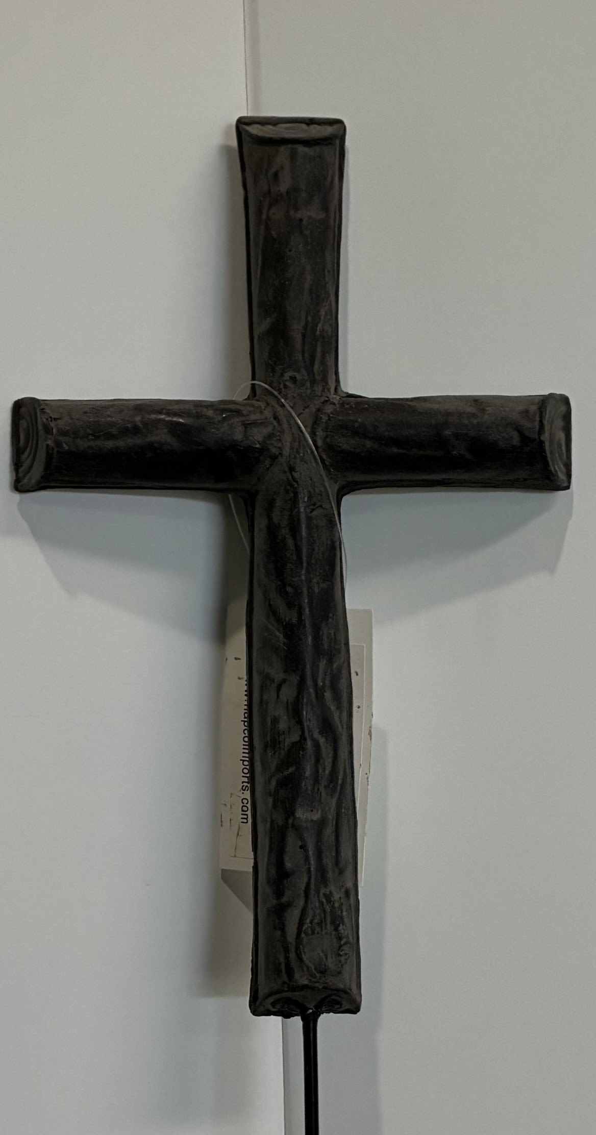Wood Design Cross  - This Cross has the look of real wood and is made of a solid resin. The Cross itself is 9 inch L and can be securely placed in a plant or dish garden. 