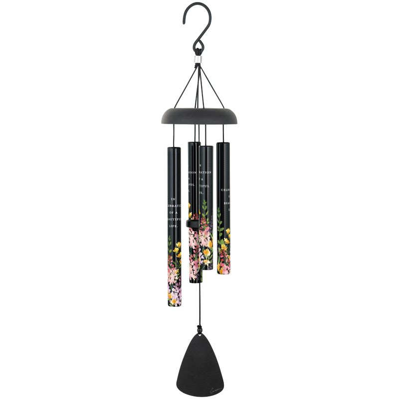 Beautiful Life" 21" Picturesque Sonnet - Chime Tubes Read: "In celebration of a beautiful life"