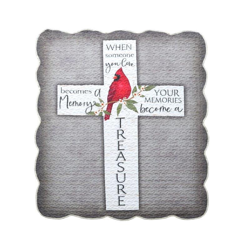 Memories Become A Treasure Quilted Throw - Celebrate the moments that matter most with this Virah Bella "Memories Become a Treasure" Quilted Throw. Featuring a heartfelt sentiment that honors cherished memories and special connections, this beautifully designed quilted throw adds warmth, comfort, and meaning to any home. Its thoughtful message and elegant design make it a wonderful decorative accent for living rooms, bedrooms, family rooms, or any space where treasured memories are celebrated.  Measuring 50 inches by 60 inches, this quilted throw is perfect for cozy evenings, displaying over a sofa or chair, or gifting to someone special. The soft quilted construction provides lasting comfort, while the inspiring message serves as a daily reminder of the people, experiences, and moments that become life's greatest treasures.  Local delivery is available throughout the greater Atlanta area, including Smyrna, Marietta, Mableton, Austell, Powder Springs, and Atlanta. Whether you're looking for a meaningful gift or a beautiful addition to your own home décor, this "Memories Become a Treasure" Quilted Throw is a timeless keepsake that brings warmth and sentiment to any setting.