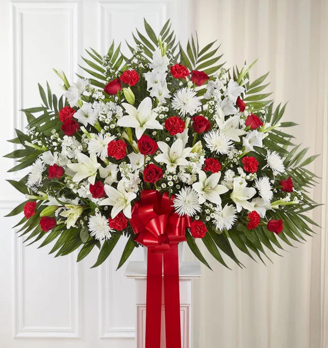 Red and White standing basket  - Red and White standing basket