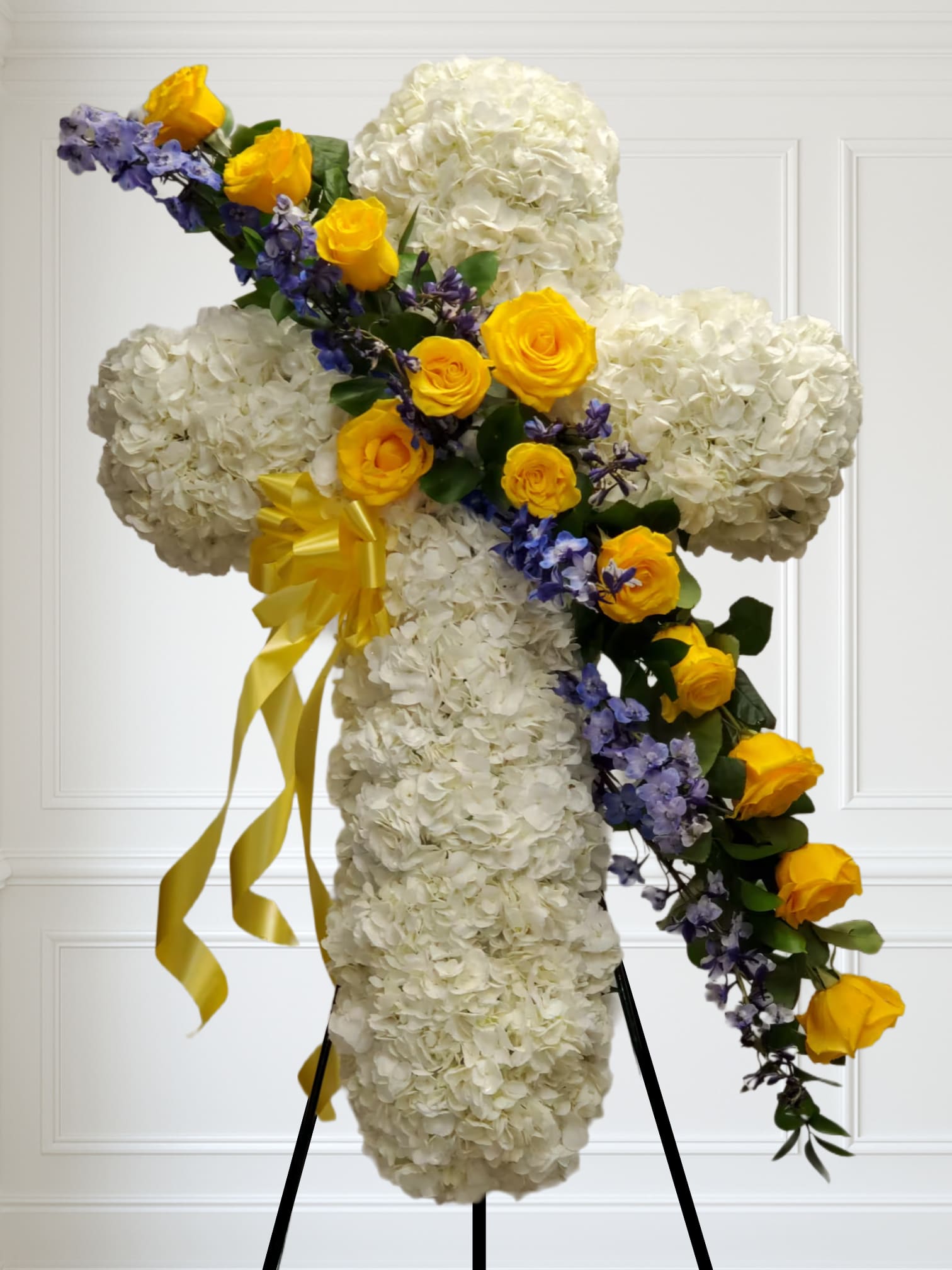 White, yellow and blue Cross - White, yellow and blue Cross