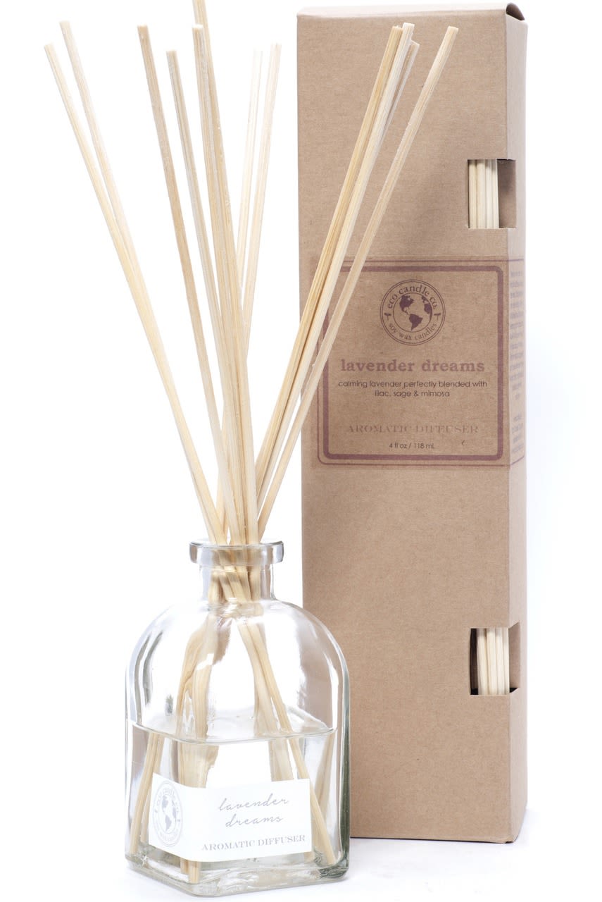 Glass reed diffuser bottle with a kraft box