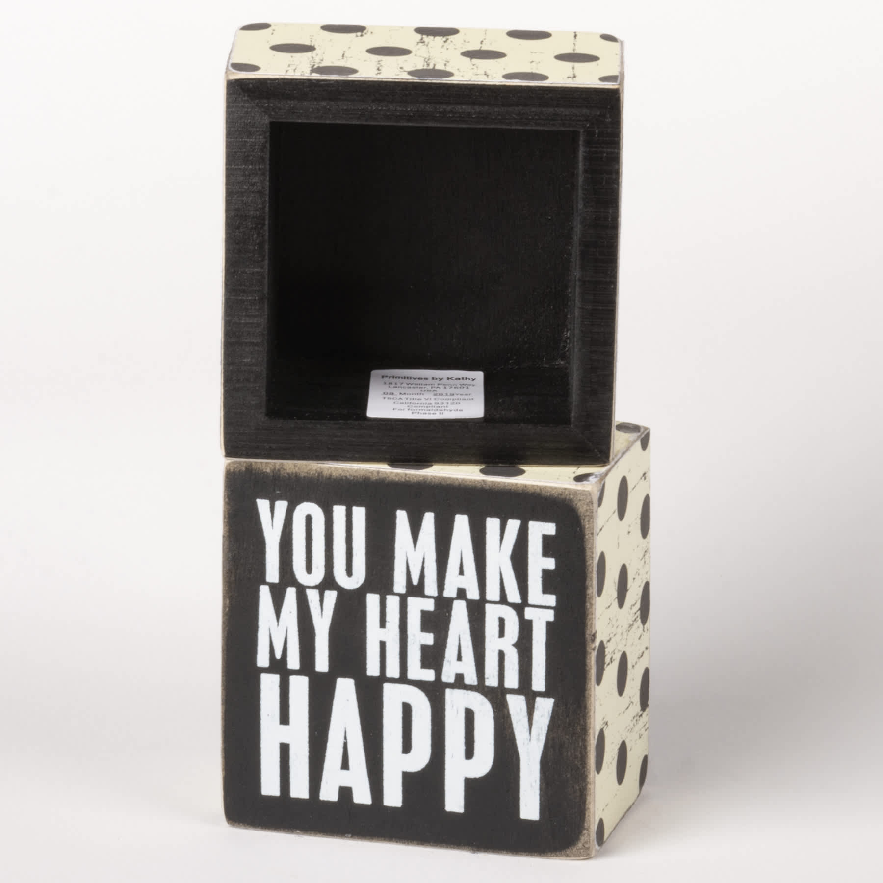 Box Sign You Make My Heart - Box Sign- You Make My Heart Measures 3"x3"