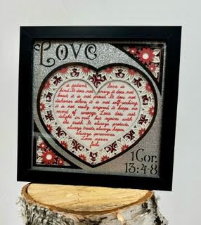 Lanies Corner Handmade Gifts, Love quote - Created by local artist Alanna Kreitel, this is a beautiful add on or stand alone gift item. Measures 9x9 inches.