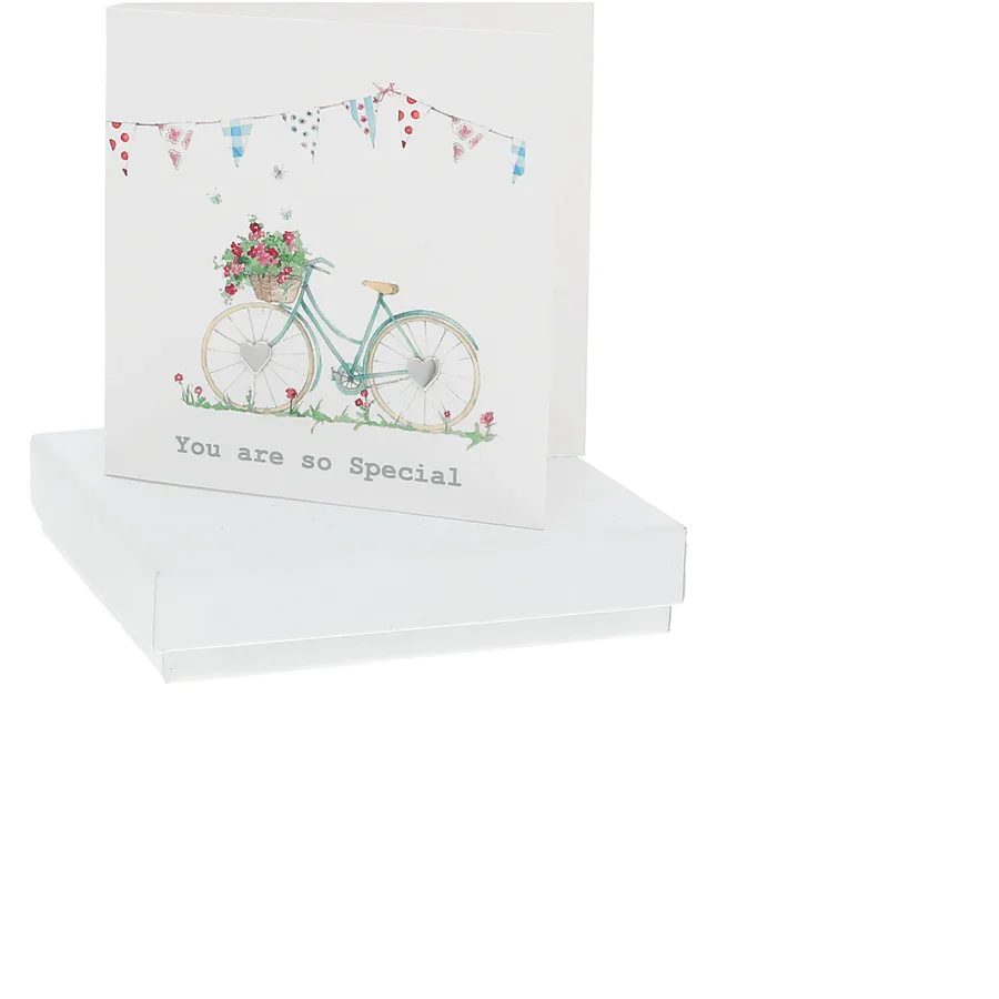 Crumble &amp; Core You are so Special - Greeting card with sterling silver earrings