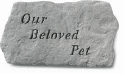 Kay Berry Concrete Plaque Beloved Pet - 6"x10" concrete plaque