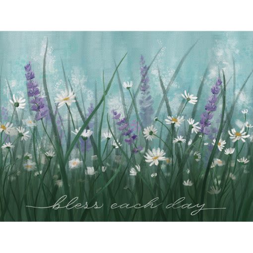 Picture Bless Each Day - This wall décor piece is made of wood composite with beautifully UV printed artwork and a keyhole hanger. These are designed and printed in the USA!  W: 24" H: 18" D: 1"