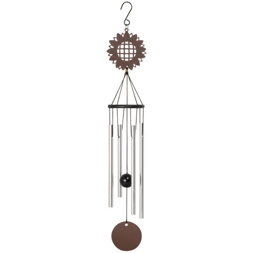 14" Mini Sunflower Chime - Carded Mini chimes with solid rods offer a quality sound for a low price point. 