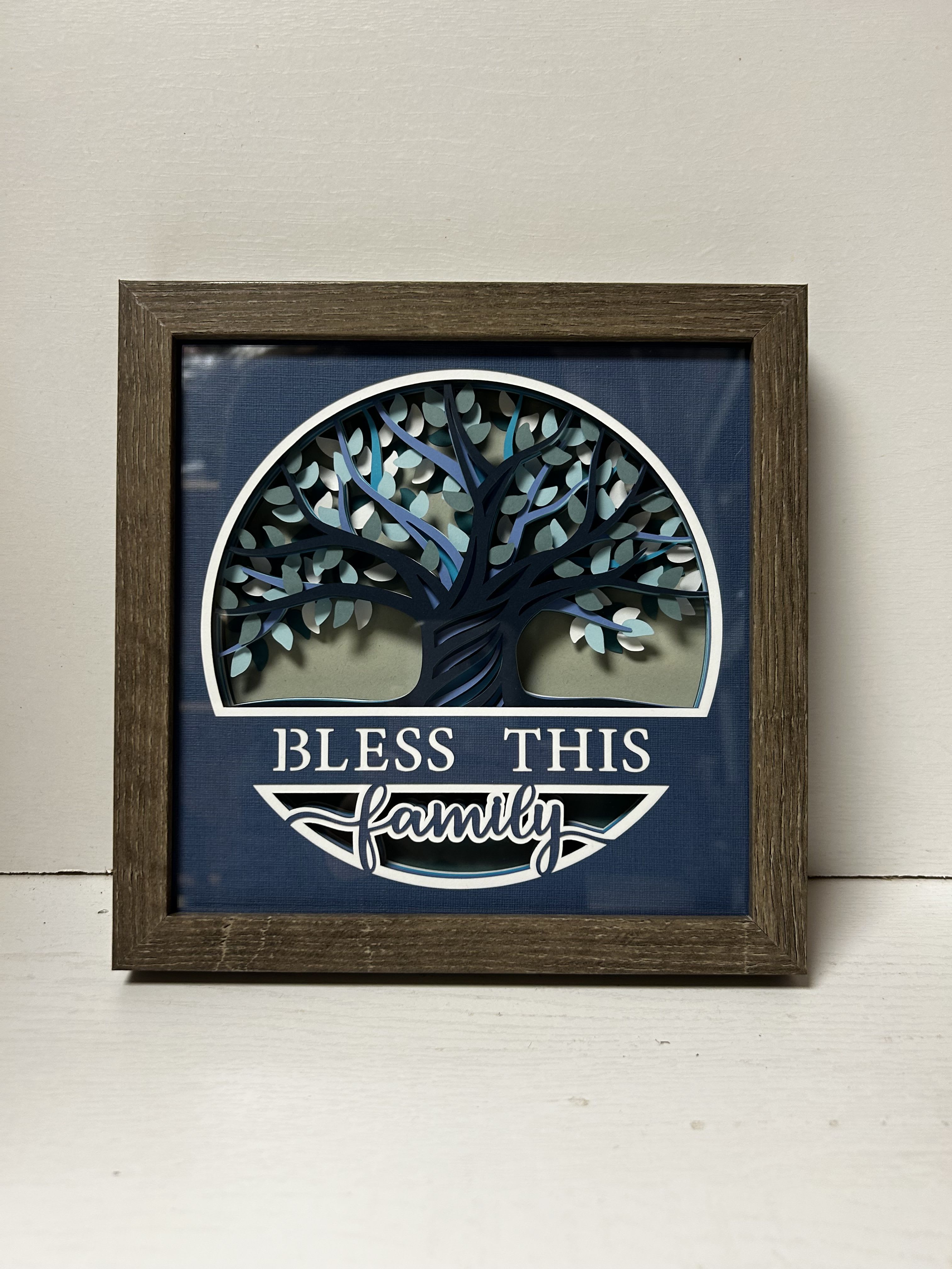 Lanies Corner Handmade Gift bless this family - Created by local artist Alanna Kreitel, this is a beautiful add on or stand alone gift item. Measures 9x9 inches