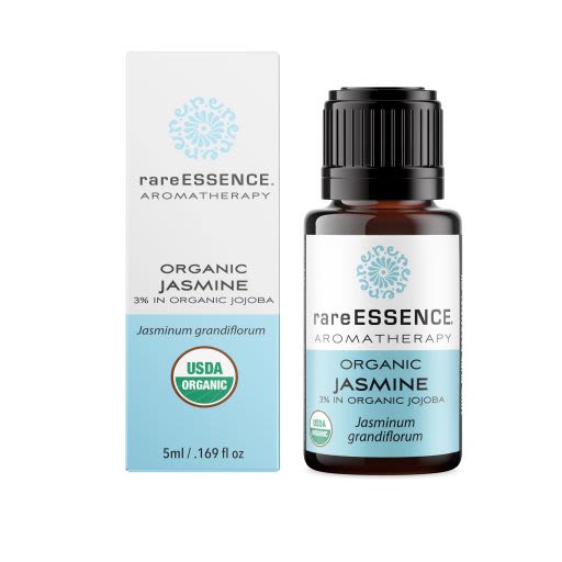 Organic Jasmine Essential Oil - rareESSENCE aromatherapy essential oil with a mild, nutty aroma   (3% in Organic Jojoba)