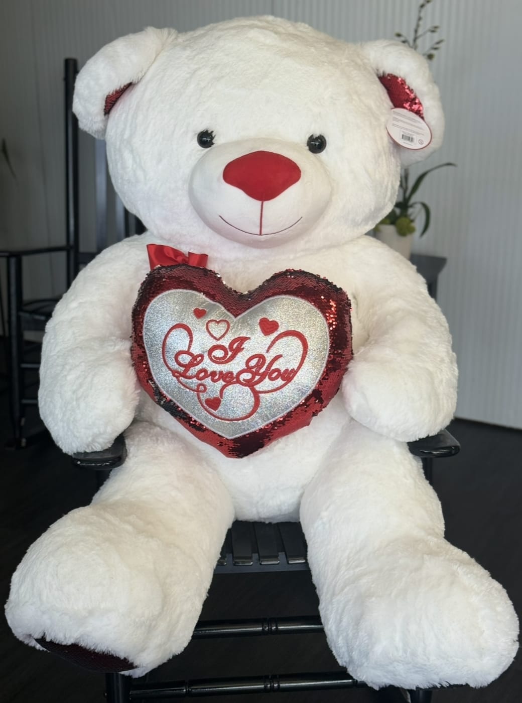 Cuddly White Teddy bear40" - 40" White Teddy Bear