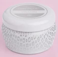 Mini Capri Blue Candle Tin - White - 3 oz. volcano fragrance